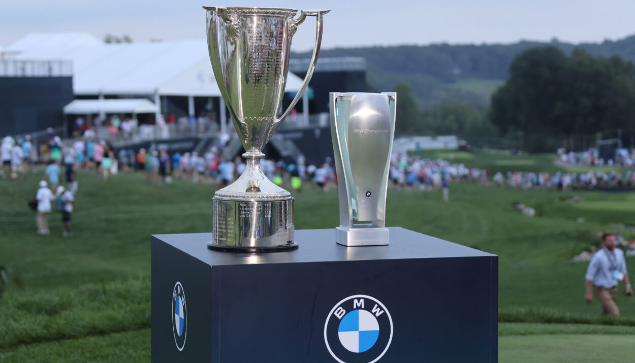 BMW Championship 2025 trophy at Wentworth golf club