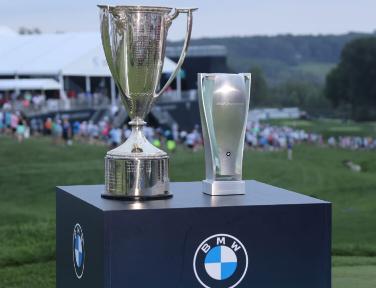 BMW Championship 2025 trophy at Wentworth golf club