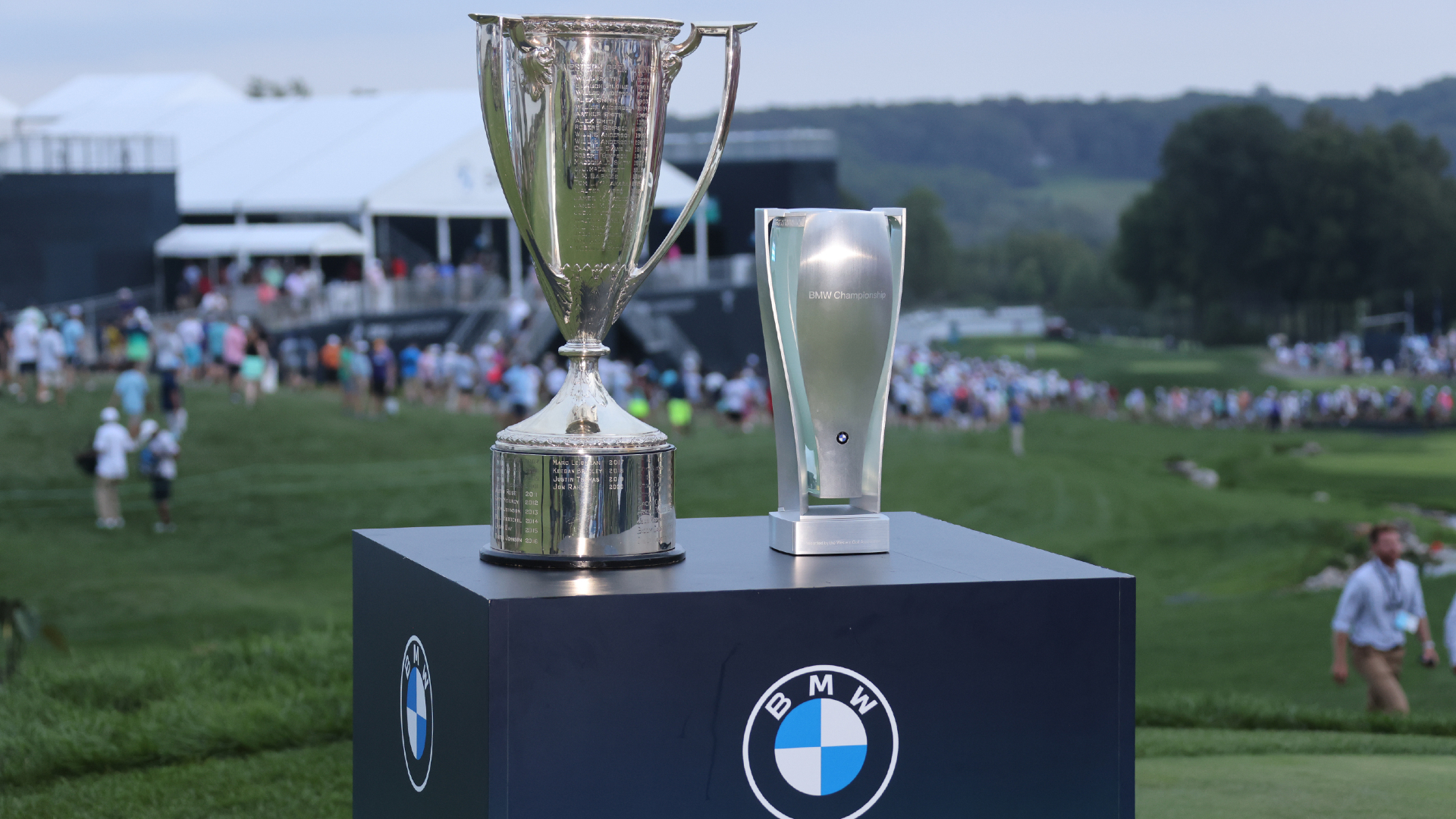 BMW Championship 2025 trophy at Wentworth golf club